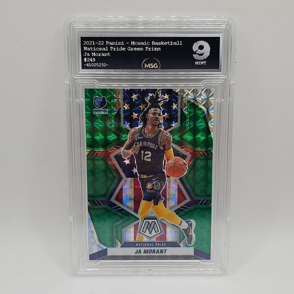 2021-22 Panini Mosaic - National Pride Green Mosaic Prizm #249 Ja Morant - Picture 1 of 2